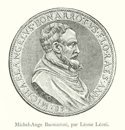 Michel-Ange Buonarroti, de Leone Leoni (gravura) de Italian School