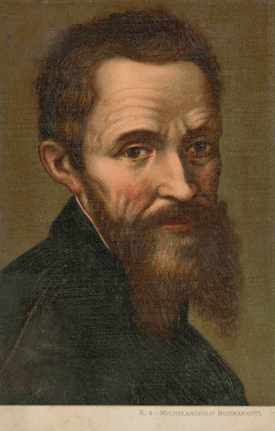 Miguel Ângelo, artista italiano (cromolito) de Italian School