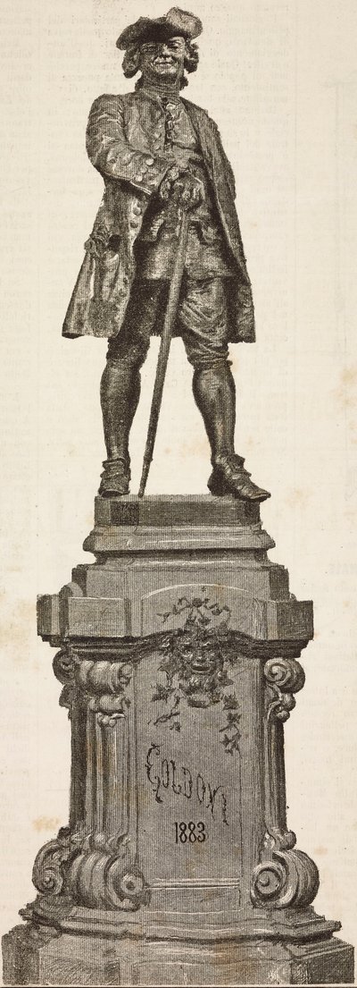 Monumento a Carlo Goldoni (1707-1793) por Antonio dal Zotto, revelado em 20 de dezembro de Italian School