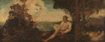 Moisés e a sarça ardente, c.1500-30 de Italian School