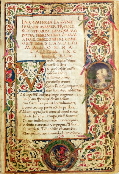 Ms.392 fol.1 Canção de louvor a Laure, de 
