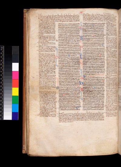 Sra. 213. Gregory IX, Decretales with Apparatus de Bernardo Botone de Parma, F.93v. Texto principal em um livro gótico (littera rotunda) de Italian School