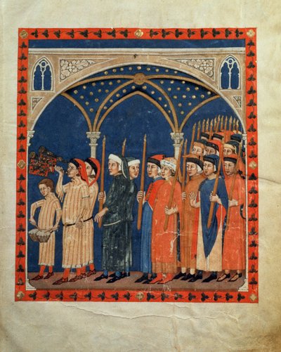 Ms 973 c.20 Uma procissão de Italian School