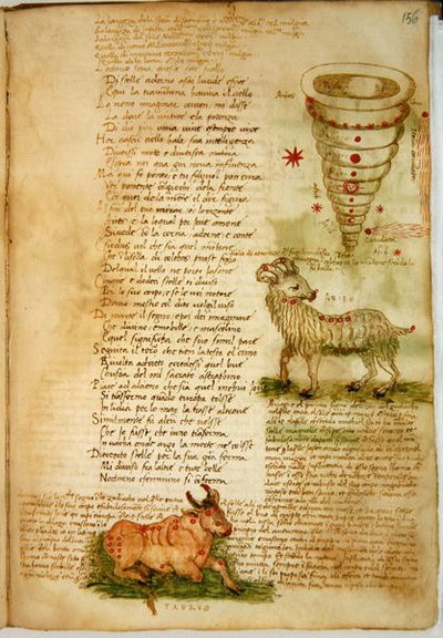 Senhora Ital 483 P.4.7 f.156v Áries e Taurus, do 