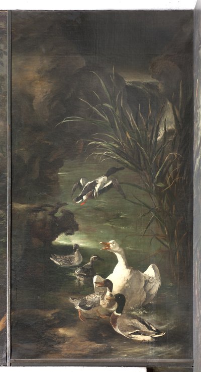 Mito de Orfeu: cisne e patos, c.1650-60 de Italian School