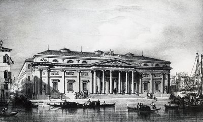 Projecto do século XIX para a Academia de Belas Artes de Veneza, gravura, Itália Século XIX de Italian School