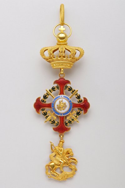 Ordem de São Jorge da Reunião: insígnias pertencentes aos soberanos da Casa Real (1800-1850) de Italian School