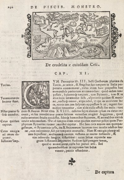 Histórico Na página 740 do gentive do Norte por Magnus Olaus, Roma 1565 (impressão e gravura) de Italian School