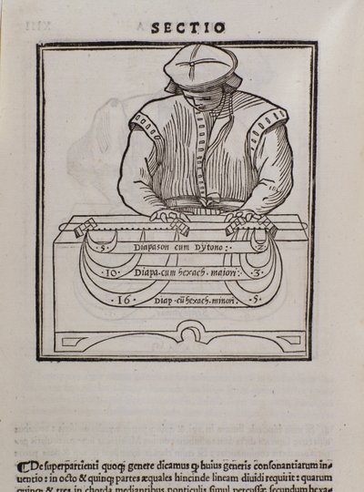 Página de Theorical Music por Lodovico Fogliani (1475 -1542) (ou Ludovico Foliani) teórico musical de Italian School