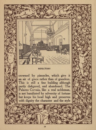 Página da brochura do San Domenico Palace Hotel, Taormina (litografia) de Italian School