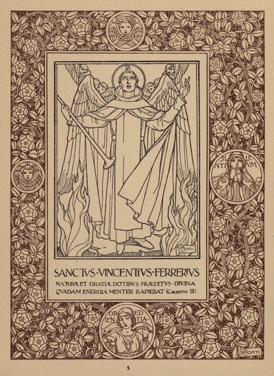 Página da brochura do San Domenico Palace Hotel, Taormina (litografia) de Italian School