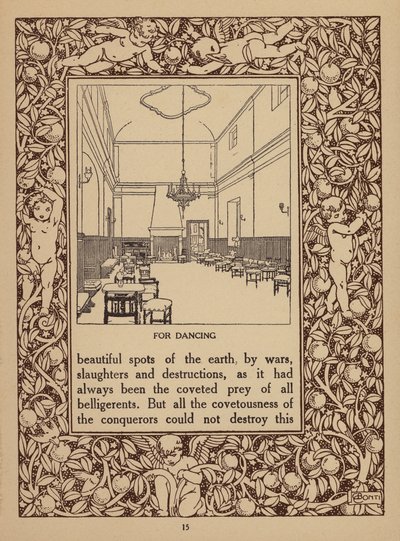 Página da brochura do San Domenico Palace Hotel, Taormina (litografia) de Italian School
