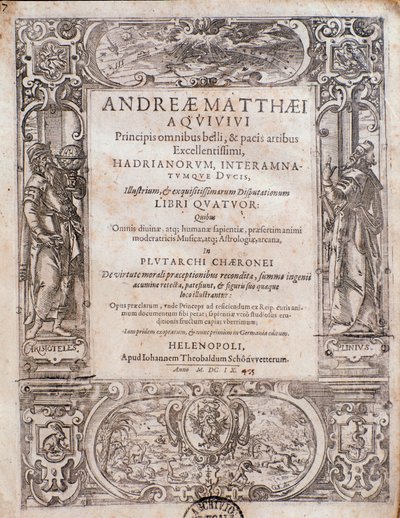 Página tirada de Principi omnibus belli por Andrea Matteo Acquaviva de Italian School