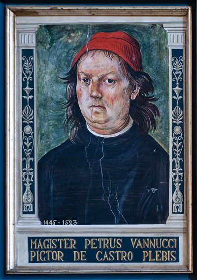 Pintura retratando Pietro por Cristoforo Vannucci, conhecido como Perugino de Italian School