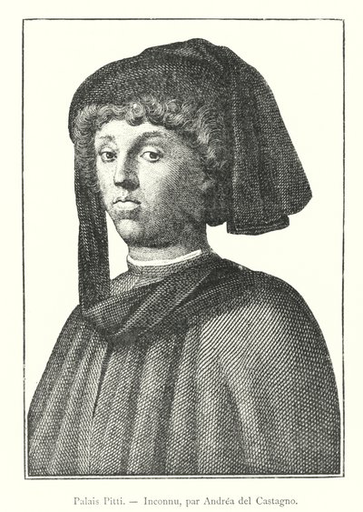 Palais Pitti, Inconnu, de Andrea del Castagno (gravura) de Italian School