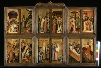 Paixão de Cristo, c.1400 (tempera e ouro sobre madeira) de Italian School