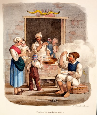 Vendedor de massas de Italian School