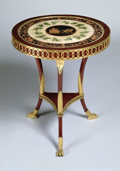 Mesa Pedestal, 1804-14 (madeira dourada) de Italian School