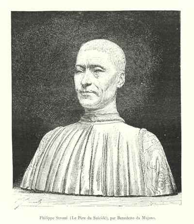Philippe Strozzi, Le Pere du Suicide, par Benedetto da Majano (gravura) de Italian School