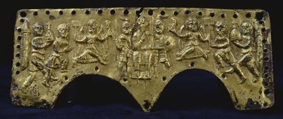 Placa do capacete de Agilulf (bronze) de Italian School