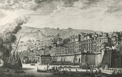 Ponte Reale em Génova, gravura, Itália de Italian School
