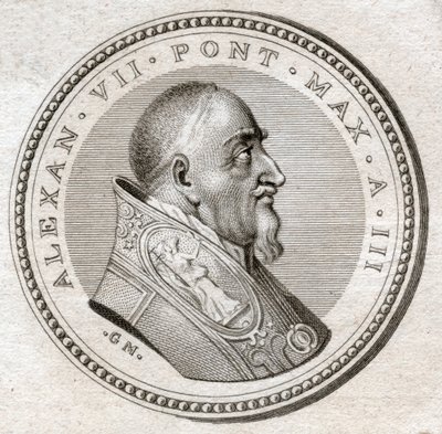 O Papa Alexandre VII. (gravura de Italian School