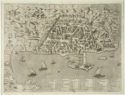 Porto e cidade de Argel, c.1572 de Italian School
