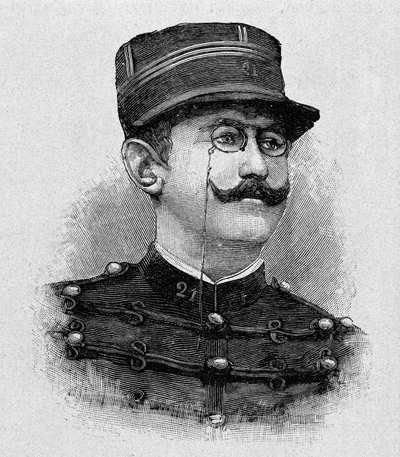 Retrato de Alfred Dreyfus (1859 - 1935) (gravura) de Italian School