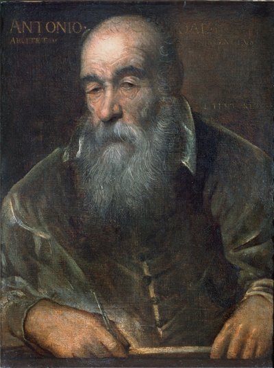 Portrait of Antonio da Ponte (1512-97) (built the Rialto Bridge) de Italian School