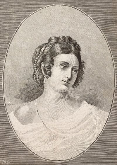 Retrato de Costanza Monti (1792-1840), poeta italiano, gravura de Centenari de L