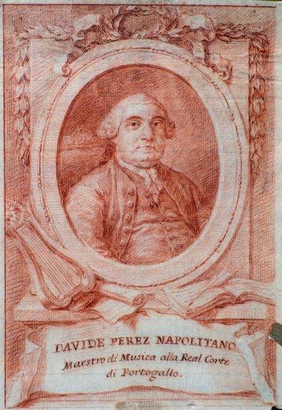 Retrato do compositor italiano de Davide Pérez (1710-1778). de Italian School