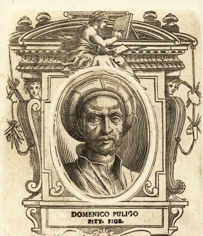 Retrato de Domenico Puligo, pintor italiano da Renascença, activo em Florença de Italian School