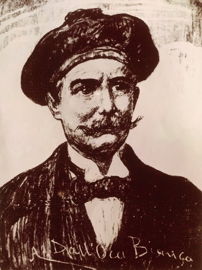 Retrato de Emilio Salgari (litho) de Italian School