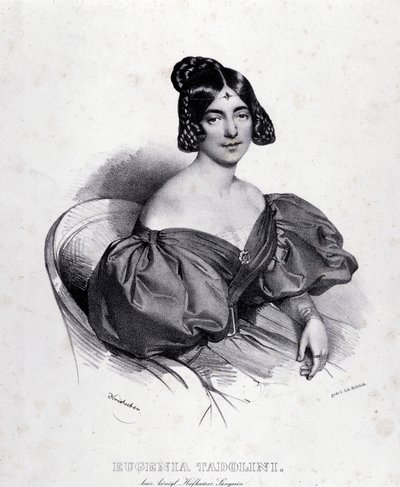 Retrato de Eugenia Tadolini (gravura) de Italian School