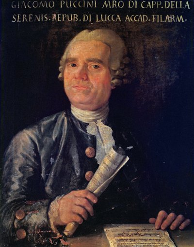 Retrato de Giacomo Puccini (1712-1781) (óleo sobre tela) de Italian School