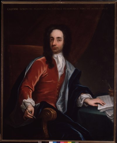 Retrato de Giovanni Battista Bononcini (1670-1747), compositor barroco italiano e violoncelista de Italian School