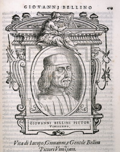 Retrato de Giovanni Bellini (c.1431-1516) de Vasaris Lives of the Artists, publicado pela primeira vez em 1550 de Italian School