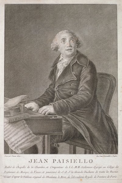 Retrato de Giovanni Paisiello (1782-1840) gravado por Vincent Aloja de Italian School