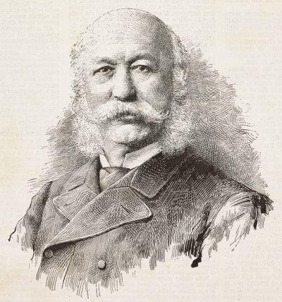 Retrato de Girolamo Cantelli (1815-1884), patriota e político italiano, gravado a partir de fotografia de Baroni e Gardelli, de L