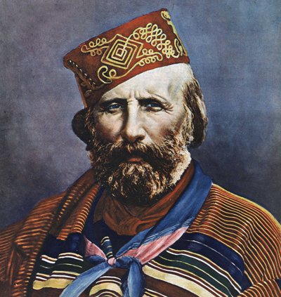 Retrato de Giuseppe Garibaldi (1807-1882), político italiano. de Italian School