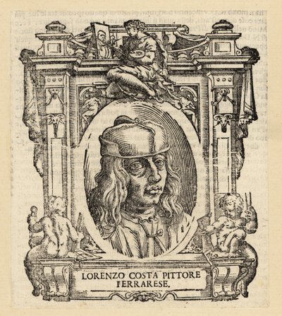 Retrato de Lorenzo Costa, pintor italiano de Ferrara da Renascença de Italian School