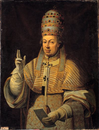 Retrato do Papa Pio (Pio ou Pio) VI (1717-1799). Pintura italiana anônima de Italian School