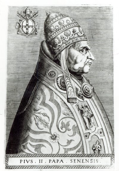 Retrato do Papa Pio II de Italian School