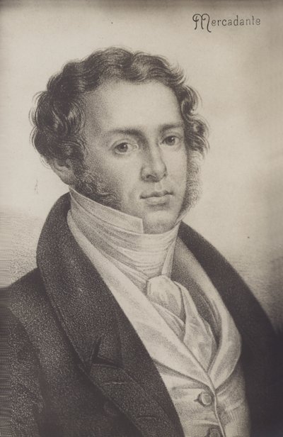 Portrait of Saverio Mercadante  de Italian School