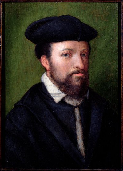 Retrato de um cavalheiro, norte da Itália, meados do século XVI (painel) de Italian School