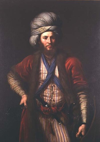 Retrato de um Guerreiro Húngaro, Escola Florentine, c.1650 de Italian School