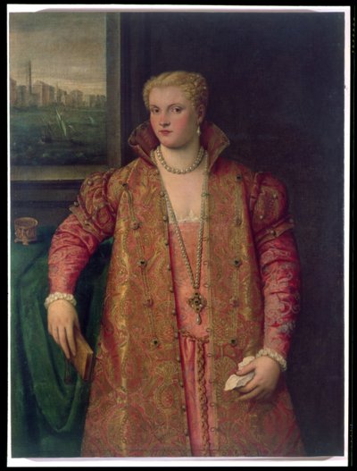 Retrato de uma mulher, escola veneziana de Italian School