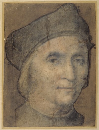 Retrato de um prelado, c.1510 (gizes de cor preta e rosa) de Italian School