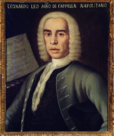 Retrato do compositor italiano Leo Leonardo (1694-1744) de Italian School