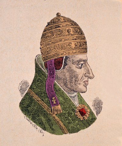 Retrato do Antipope Alexandre V (Alexander ou Alessandro) (1409-1410) de Italian School